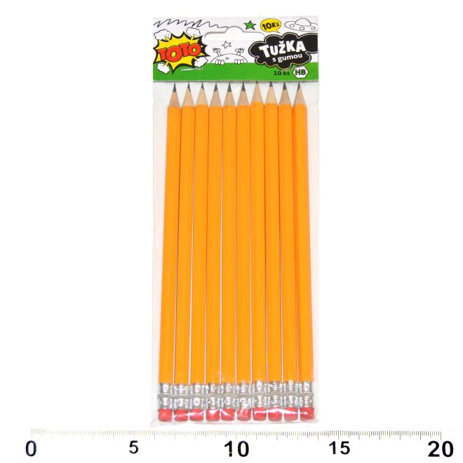 Tužky č.2 s gumou - 10 kusů