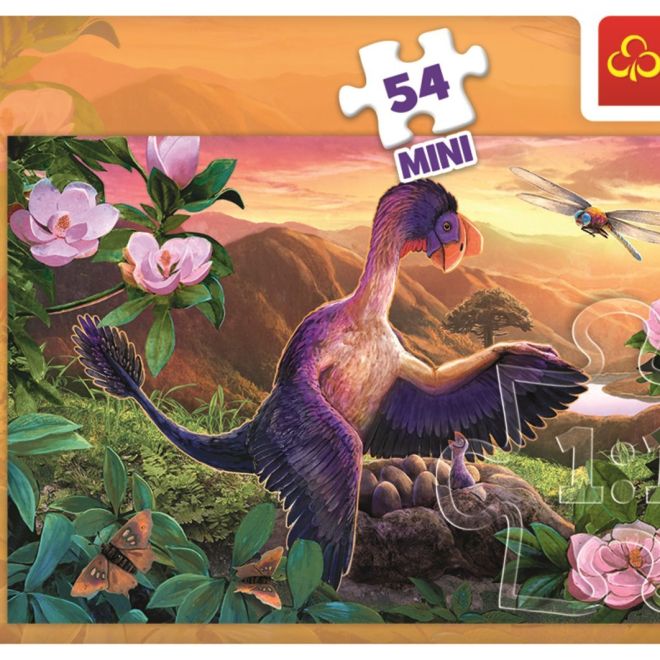 TREFL Puzzle Úžasní dinosauři: Microraptor u hnízda 54 dílků