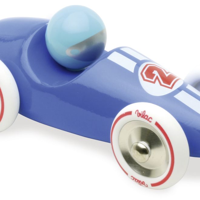 Vilac Závodní auto GM modré s bílými koly