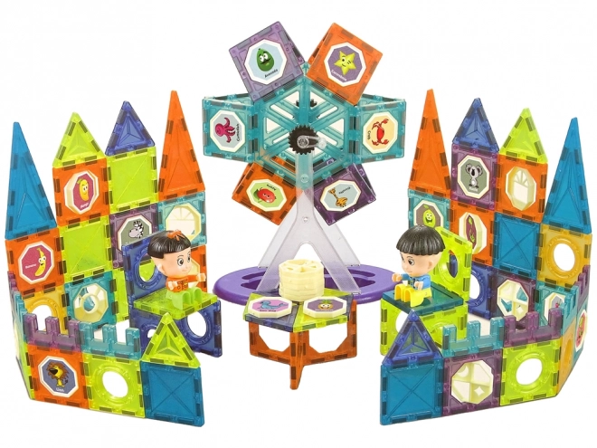 Magnetické 3D stavební bloky ruské kolo 155 prvků
