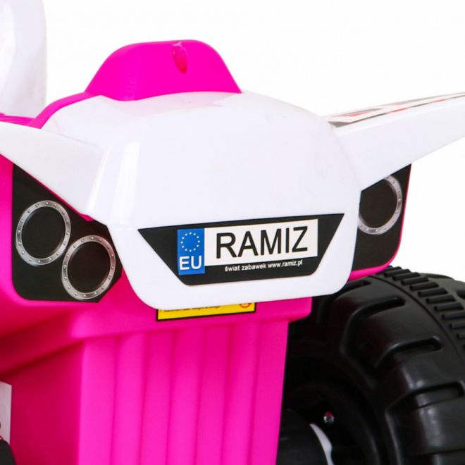 Nejrychlejší bateriová čtyřkolka pro děti Růžová + 25W motor