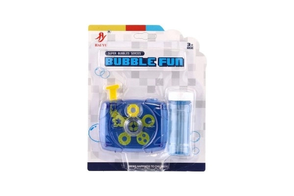 Bublifuk foťák mechanický 9x9cm s náplní plast na kartě