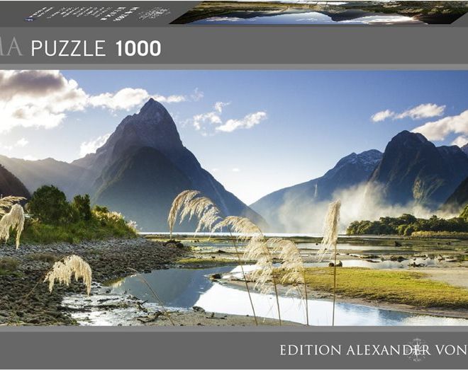 HEYE Panoramatické puzzle Milford Sound, Nový Zéland 1000 dílků