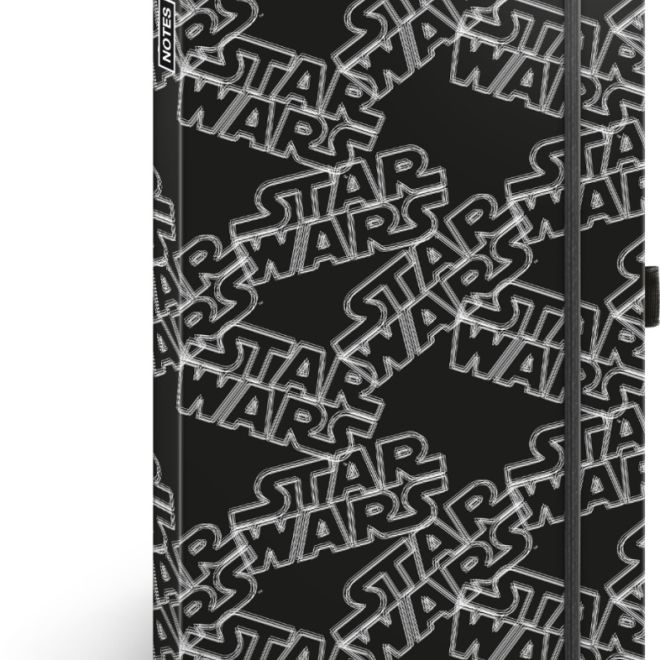 Notes Star Wars Black linkovaný, 13 × 21 cm