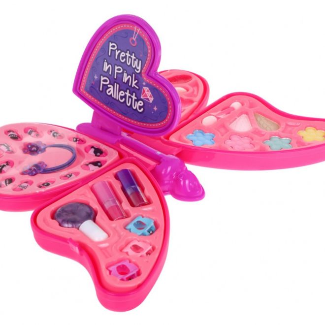 Kosmetická sada Pink Butterfly pro děti 5+ Make-up + doplňky na vlasy a nehty