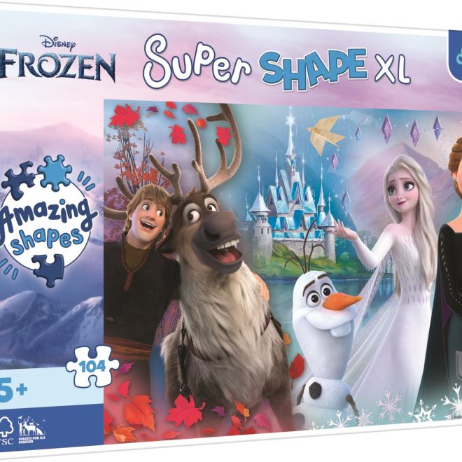 TREFL Puzzle Super Shape XL Ledové království 2: Ve světě Anny a Elsy 104 dílků