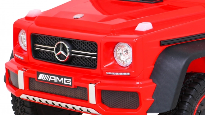 Mercedes G63 AMG Auto na baterie Červené + Dálkové ovládání + 6 EVA kol + Pomalý start + MP3 LED