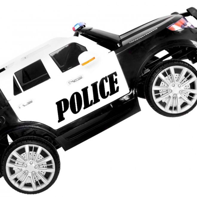 Policejní bateriové SUV pro děti + sirény + světla + megafon + dálkové ovládání + pomalý start + EVA + samolepky