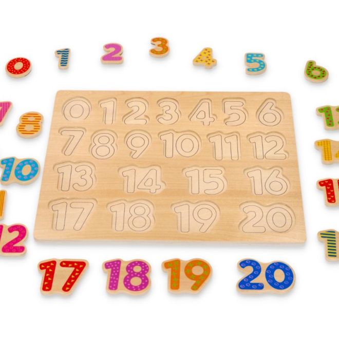 Dřevěné číselné puzzle