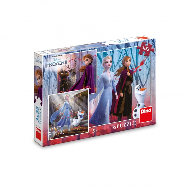 Puzzle 3v1 Ledové království II - 3 x 55 dílků