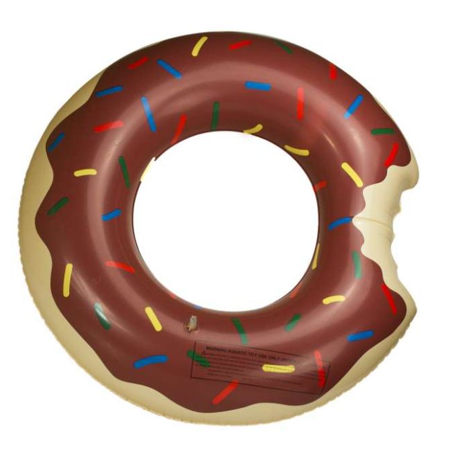 Nafukovací donut – 80 cm hnědý