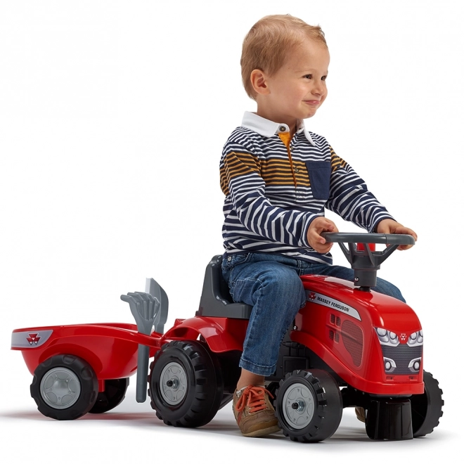 Odstrkovadlo traktor Massey Ferguson červené s volantem a va