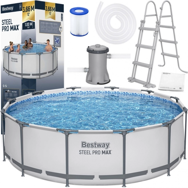 Stabilní zahradní bazén Bestway s konstrukcí o průměru 366 cm