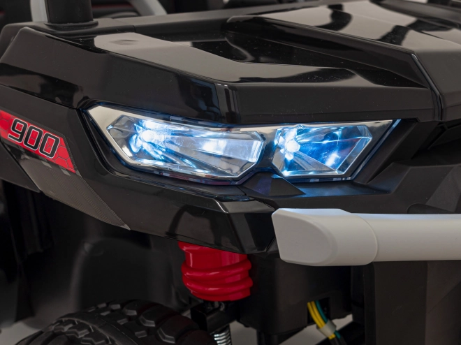 Auto Pick-Up Speed 900 pro děti černé + pohon 4x4 + pohyblivá pumpa + zavazadlový prostor + dálkové ovládání + lopata + LED audio