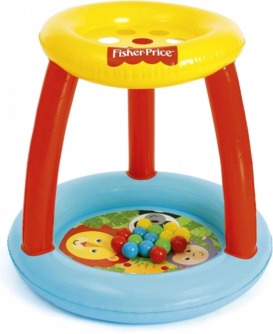 Fisher Price kolébka se stříškou a míčky Animal Friends 89 x 89 x 84 cm