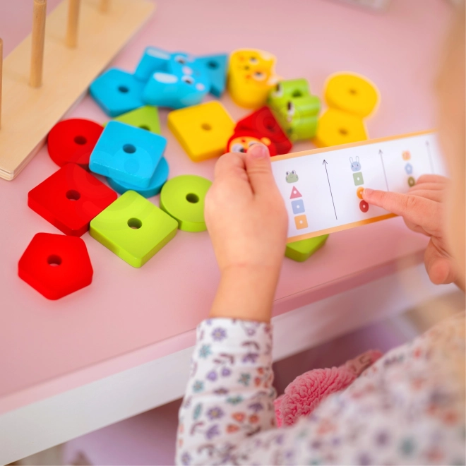 Montessori skládačka zvířátka pyramidka 27 dílů FSC