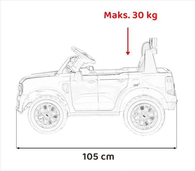 Dětské auto Ford Ranger LIFT modrý