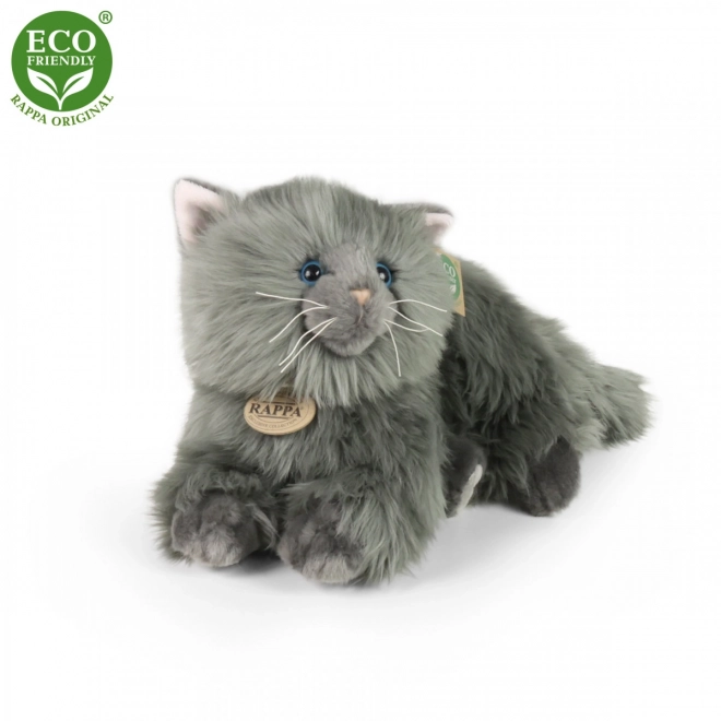 Rappa Plyšová perská kočka šedá ležící 30 cm ECO-FRIENDLY