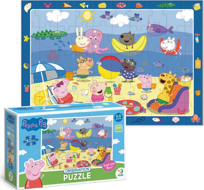 DODO Puzzle s hledáním obrázků Prasátko Peppa 50 dílků