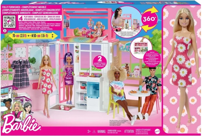 Domeček Barbie s panenkou HHY40