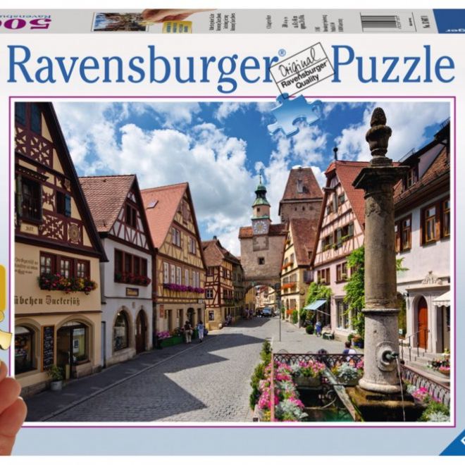 RAVENSBURGER Puzzle Městečko Rothenburg XXL 500 dílků