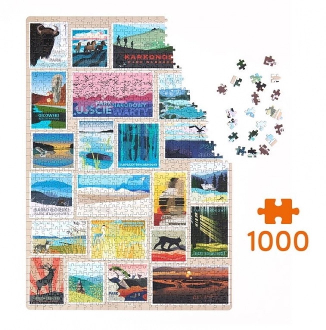 Puzzle Puzzlove Polské národní parky 1000 prvků