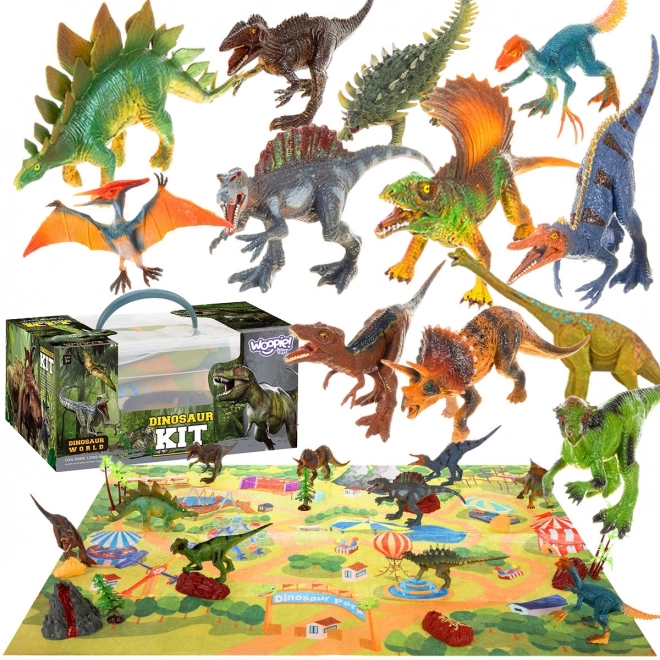 Velká sada dinosaurů XXL s podložkou Předhistorický svět