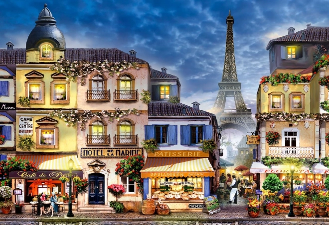 Wooden City Dřevěné puzzle Snídaně v Paříži 2v1, 300 dílků EKO
