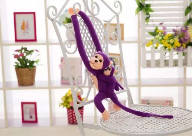 Plyšový maskot Baby Monkey Purple 90 cm