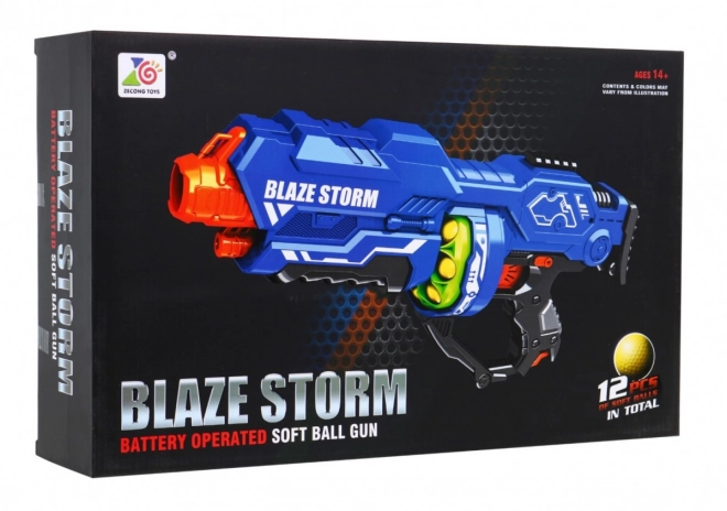 Velká puška pro teenagery 14+ Blaze Storm 12 nábojů Pěnové náboje + rukojeť navíc