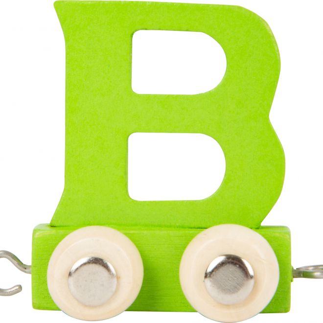 Dřevěný vláček barevná abeceda písmeno B