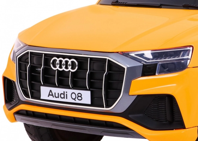 Audi Q8 Zvedák pro děti baterie Žlutá + Dálkové ovládání + EVA + Pomalý start + MP3 USB + LED dioda