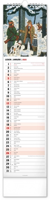 Nástěnný kalendář Josef Lada 2025, 12 × 48 cm