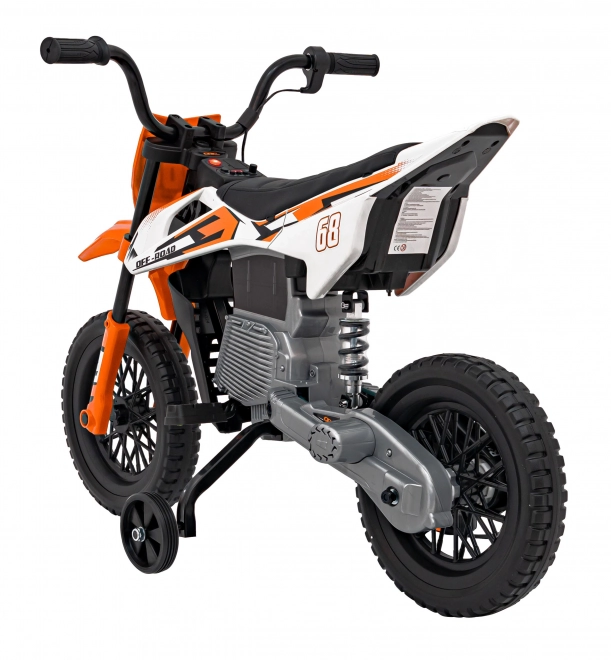Dětská jízda na motorce PANTONE 361C Oranžová s EVA koly a audio panelem