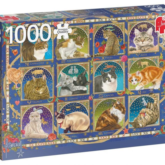 JUMBO Puzzle Kočičí horoskop 1000 dílků