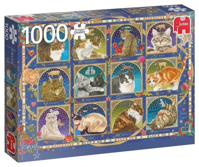 JUMBO Puzzle Kočičí horoskop 1000 dílků