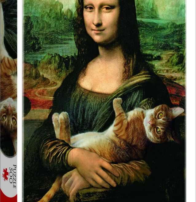 Puzzle Mona Lisa s kočkou 500 dílků