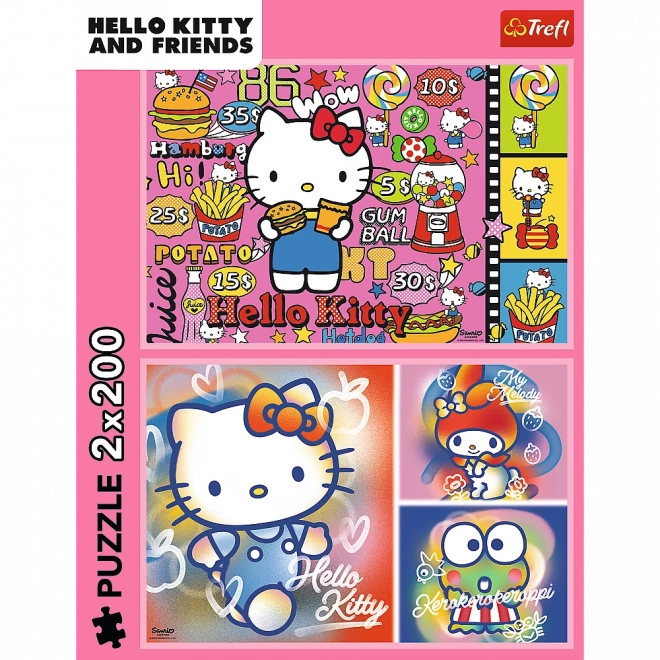 Puzzle 2x200 Hello Kitty a přátelé
