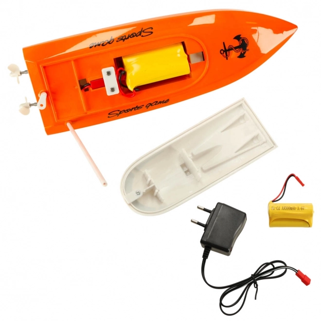 RC mini motorový člun – Oranžový