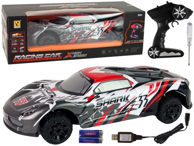 Sportovní auto R/C 1:8 šedobílé