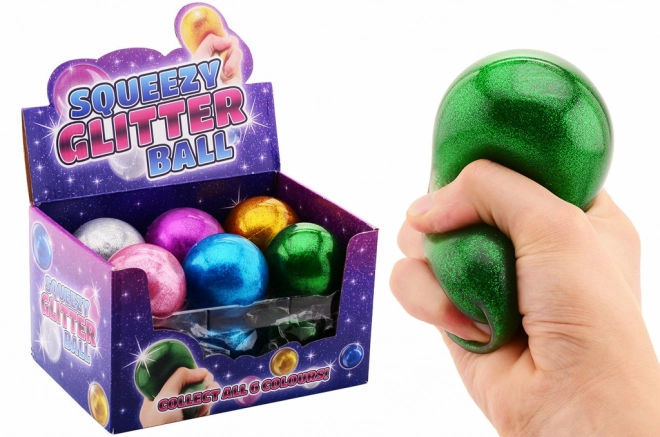 Míček Squishy třpytivý