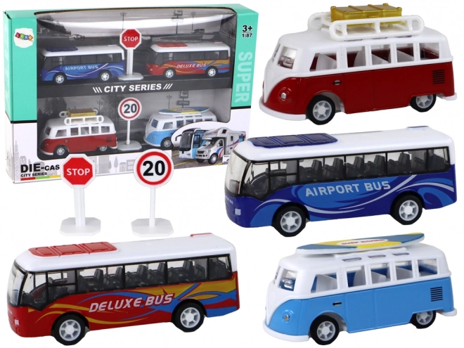 Autobusy Kempy Vysokozdvižné vozíky 1:87 4 kusy