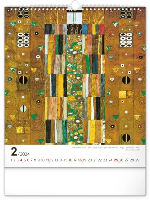 Nástěnný kalendář Gustav Klimt 2024, 30 × 34 cm