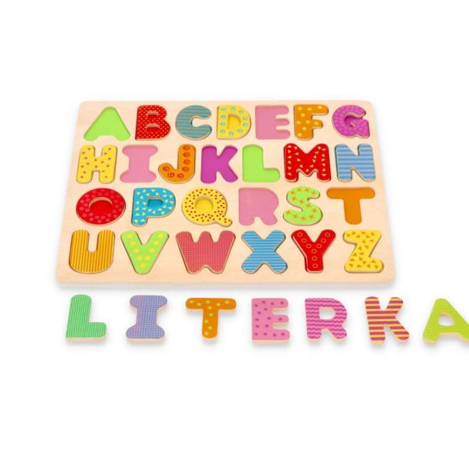 Dřevěné abecední puzzle - velká písmena