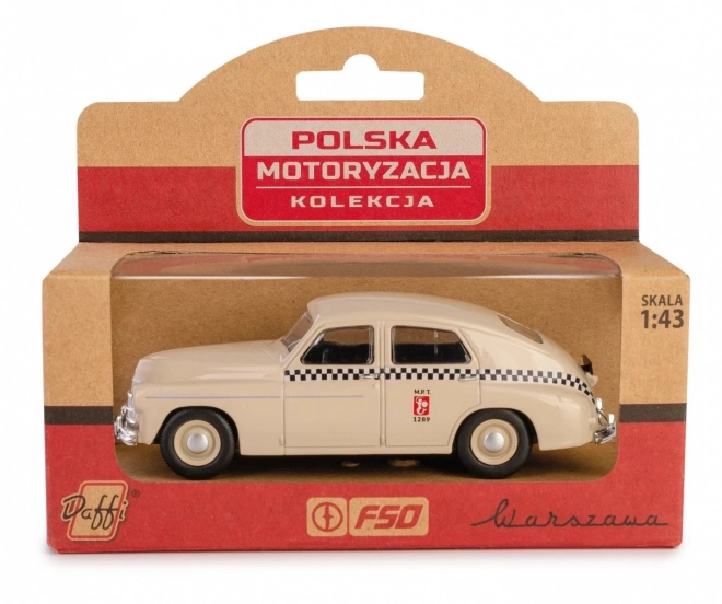 Vozidlo komunistické strany Varšava M20 taxi pískové barvy