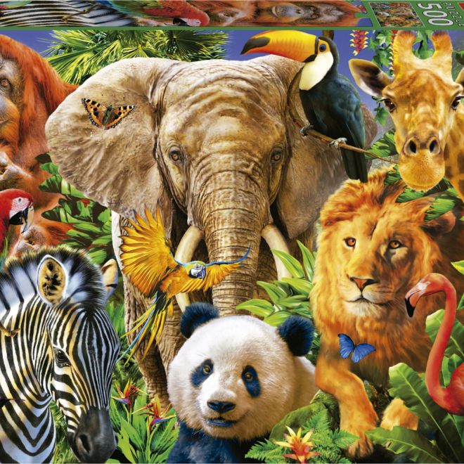 EDUCA Puzzle Koláž divokých zvířat 500 dílků
