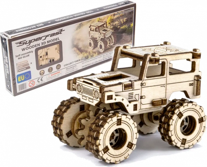 WOODEN CITY 3D puzzle Superfast Monster Truck 5