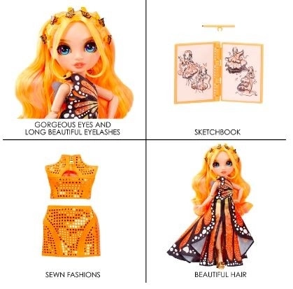 Rainbow High Fantastic Fashion Doll - ORANGE - Poppy Rowan