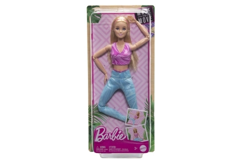 barbie v pohybu - Blondýnka s modrých legínách HRH27