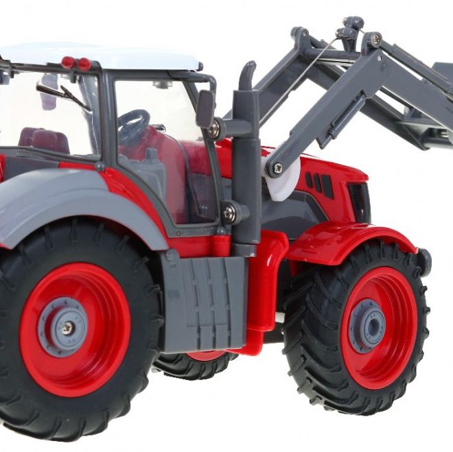 Traktor s bagrem a přívěsem pro děti 3+ Dálkově ovládaný + Pohyblivé části Červeno-zelený